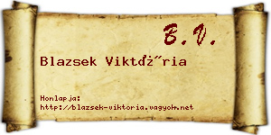 Blazsek Viktória névjegykártya