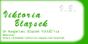 viktoria blazsek business card
